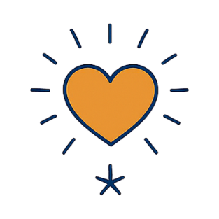 Icône d'un cœur pour représenter Nelly Sébastien et son approche humaine du coaching de vie